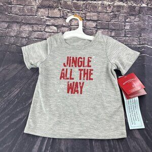 Wondershop 12 Month Gray Red "Jingle All The Way" Top